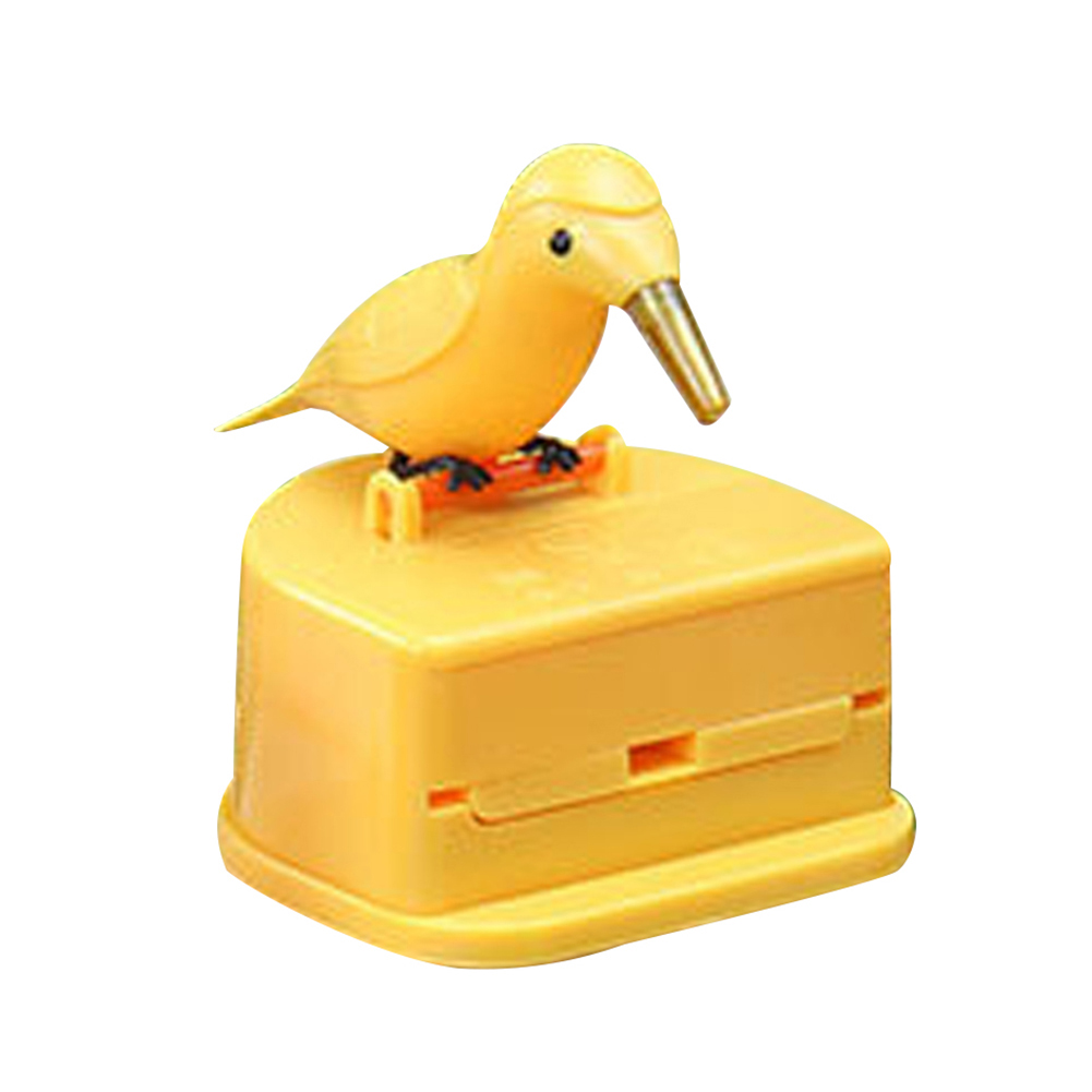 someryer Smart Press Type Bird Shape Toothpick Holder Box Dispenser Dinning Table Gadget