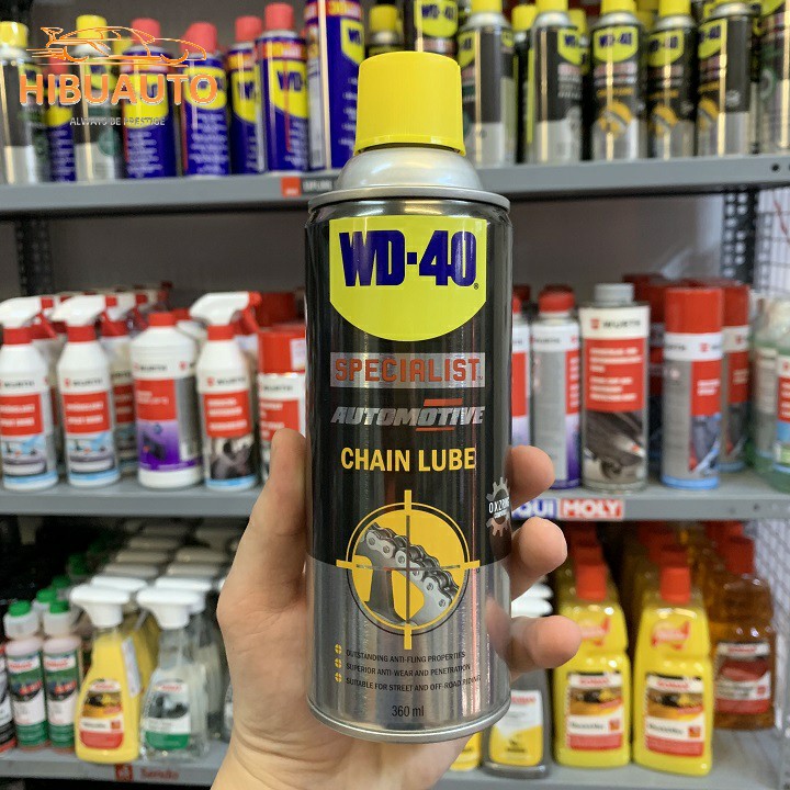 Chai Dầu sên và xích xe máy WD-40 Chain Lube 360ml