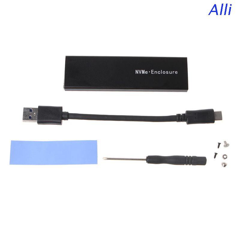 Vỏ Ổ Cứng Ssd Nvme Usb3.1 Gen2 Type-C M.2 Ssd Alli M2 2230 / 2242 / 2260 / 2280mm | BigBuy360 - bigbuy360.vn