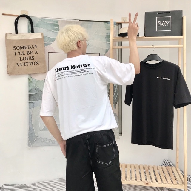 Áo thun nam, nữ  fom rộng  Henri matise , phong cách hàn quốc chất cotton 100% , chính hãng cao cấp