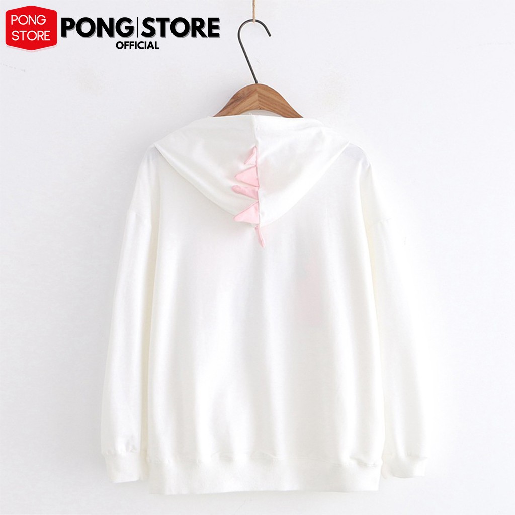 Áo hoodie nữ form rộng hàn quốc KHỦNG LONG T-REX, áo khoác hoodie chất nỉ mềm mịn có túi hộp trước
