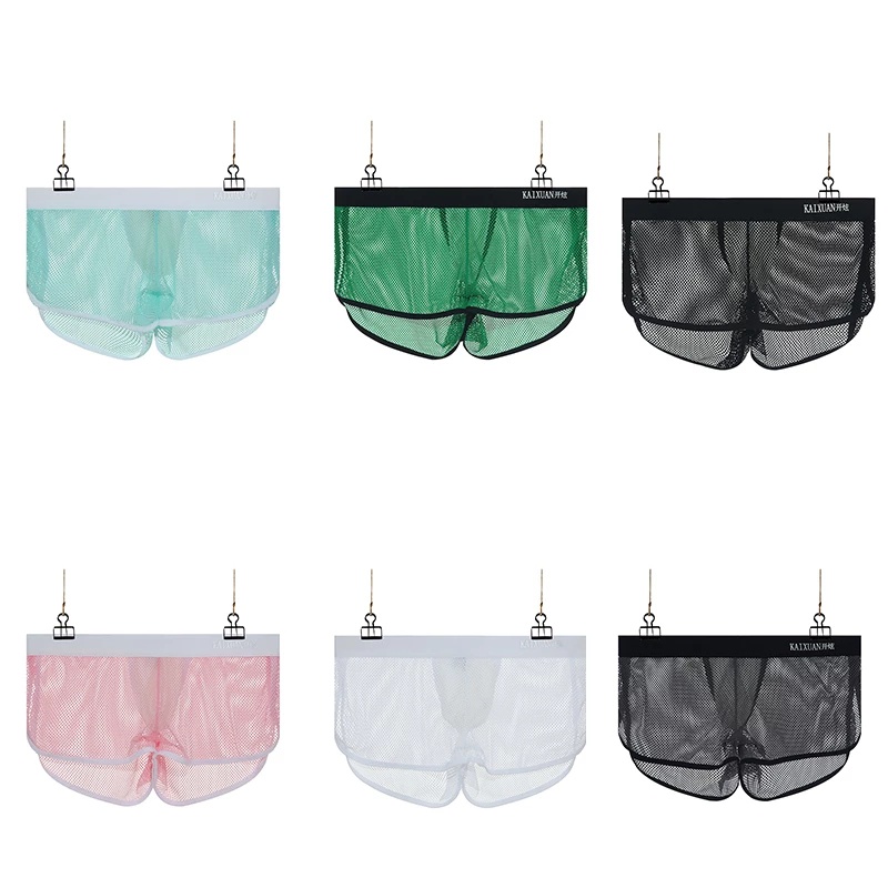 Quần Lót Boxer Nam Trong Suốt Dạng Lưới