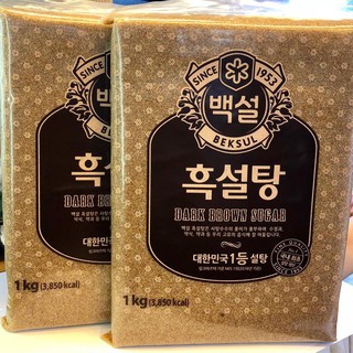 combo 2 Đường nâu ( đường đen) Hàn Quốc 1kg (Beksul Dark Brown Sugar) Date 04/2022