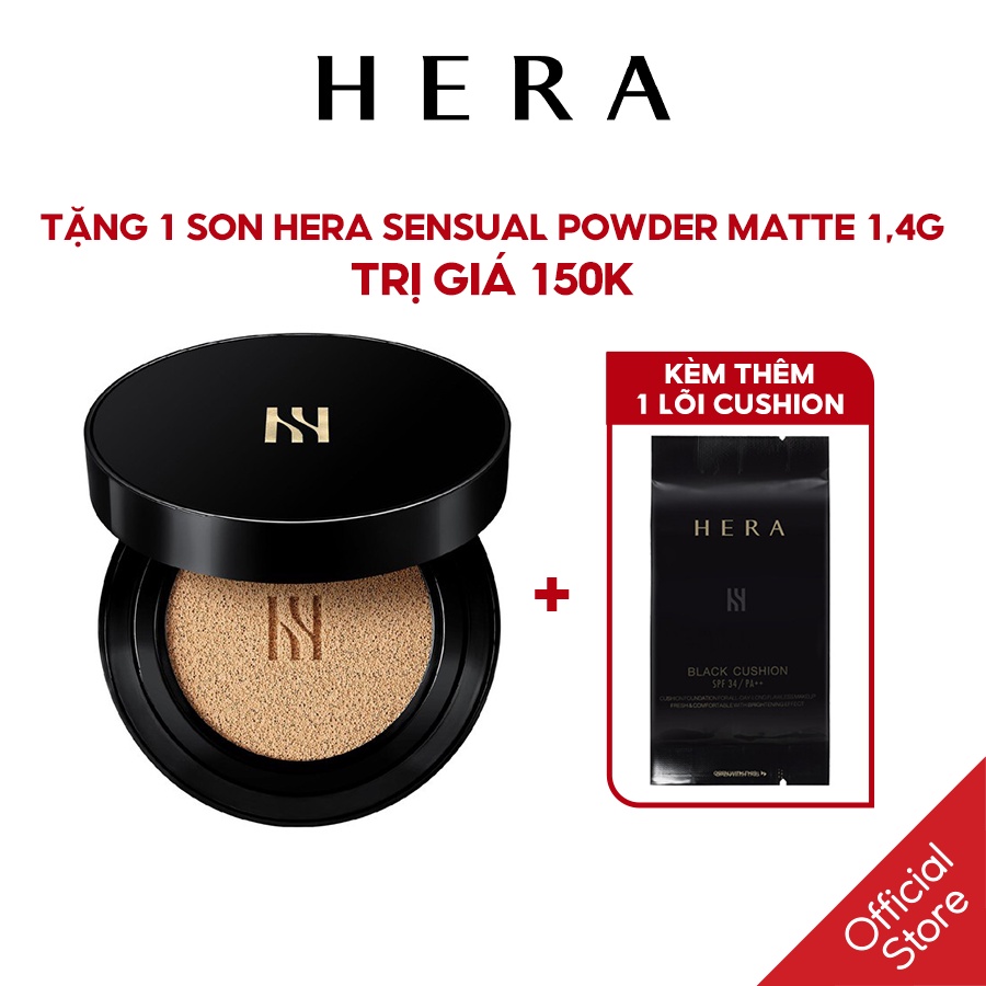 Phấn Nước Hera Black Cushion SPF 34 PA++ 15g Kèm 1 Lõi Thay Thế | BigBuy360 - bigbuy360.vn