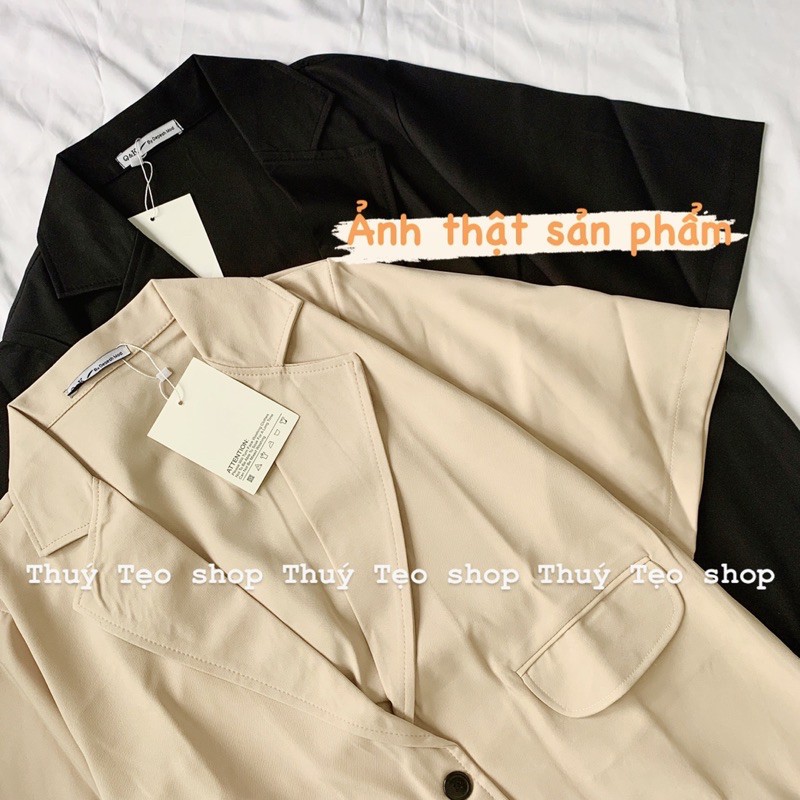 ÁO BLAZER TAY NGẮN 1 LỚP ULZZANG - Áo blazer cộc tay