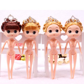 [❤️Đơn 50K freeship + tặng kèm 1 món quà❤️] búp bê chipi vương miện 18cm mặt cứng má hồng