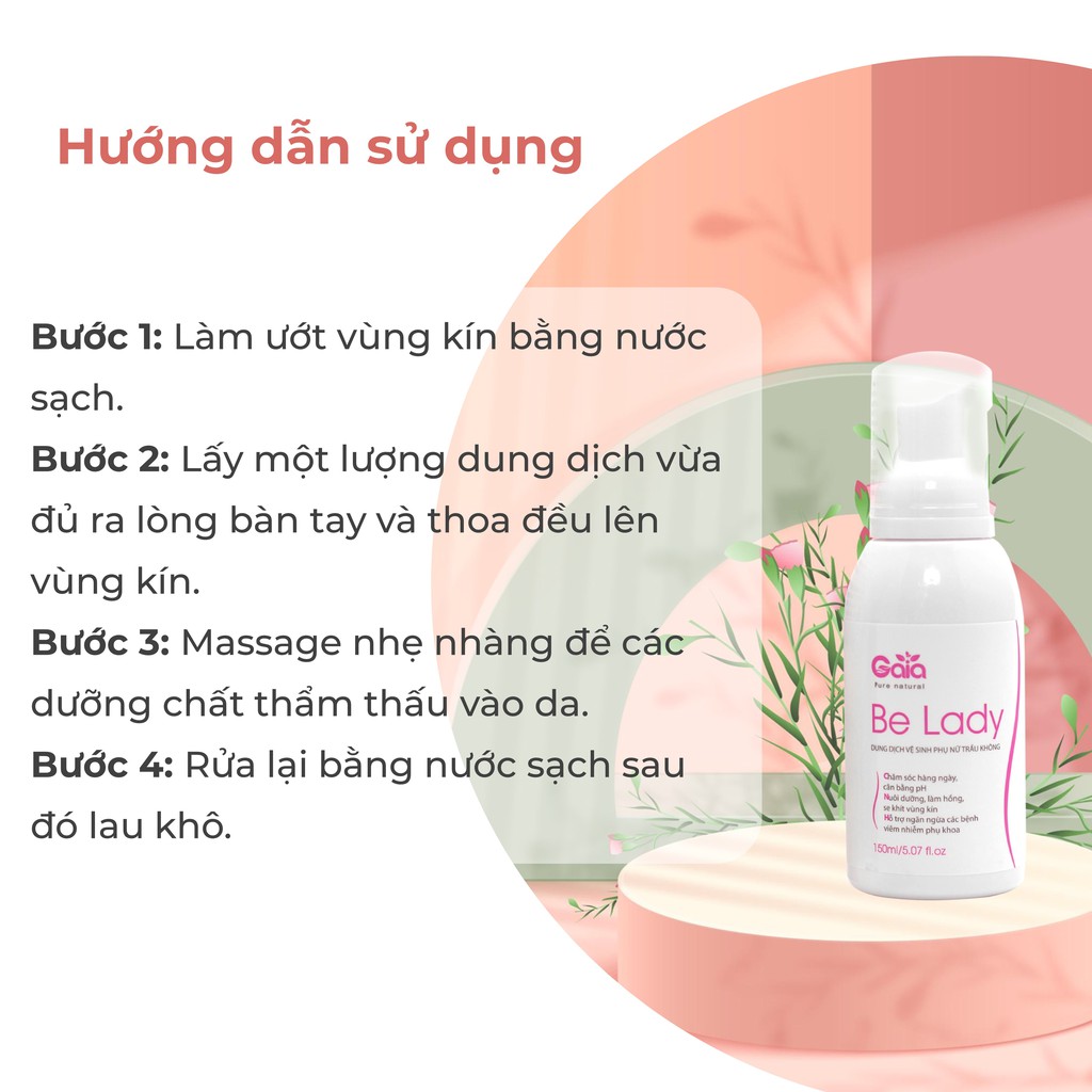 Combo 3 Gói Dung Dịch Vệ Sinh Phụ Nữ PIZKIE Be Lady Dung dịch vệ sinh phụ nữ trầu không 5ml