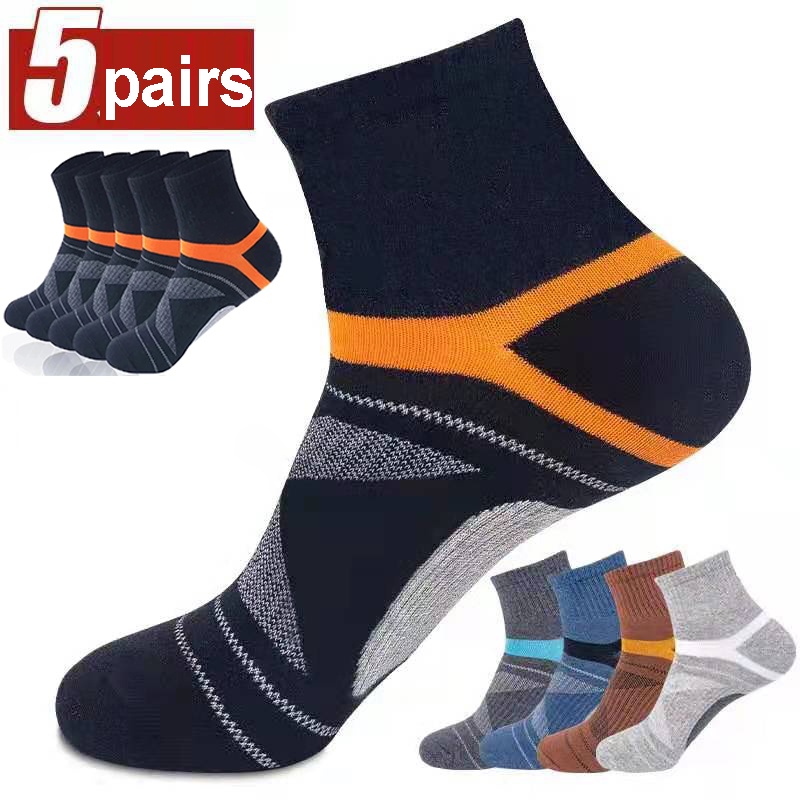 Set 5 đôi vớ cotton thể thao năng động cho nam