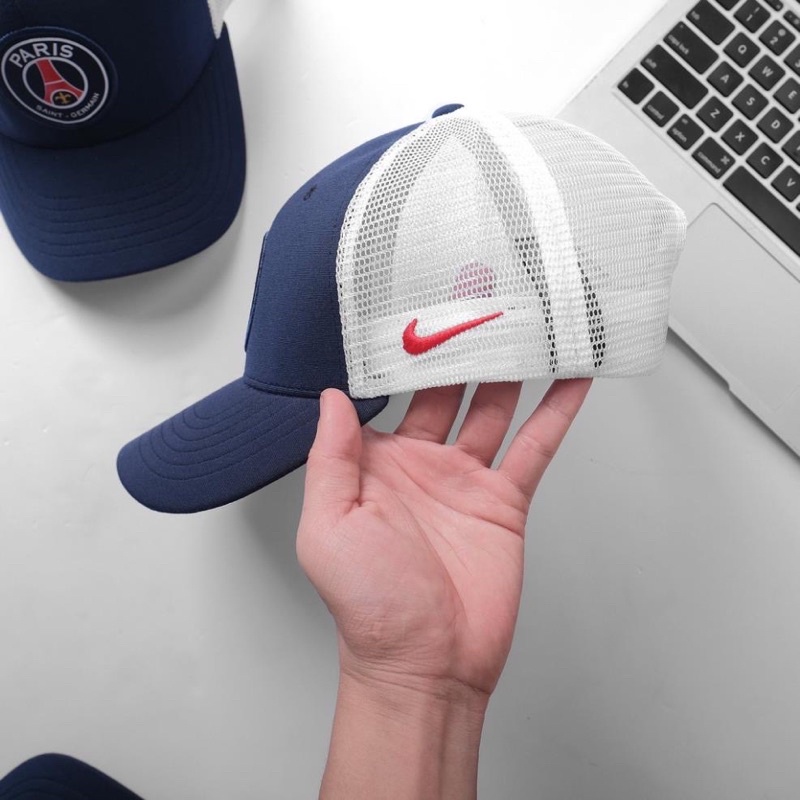 Mũ nón lưỡi trai thời trang Paris PSG pha lưới màu xanh trắng,thiết kế châu âu trẻ trung,cá tính dành cho cả nam và nữ