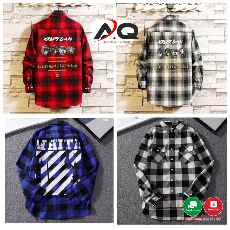 Áo Sơ Mi Flannel chống nắng Caro Nam Nữ Đẹp Áo Sơ Mi Flannel Nam Nữ Cực Chất Nhiều Mẫu Phong Cách