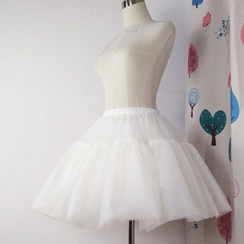 Xiangbao Đầm Ngắn Phủ Lông Petticoat Mềm Mịn Hóa Trang Lolita Vintage 2 Màu Cho Nữ