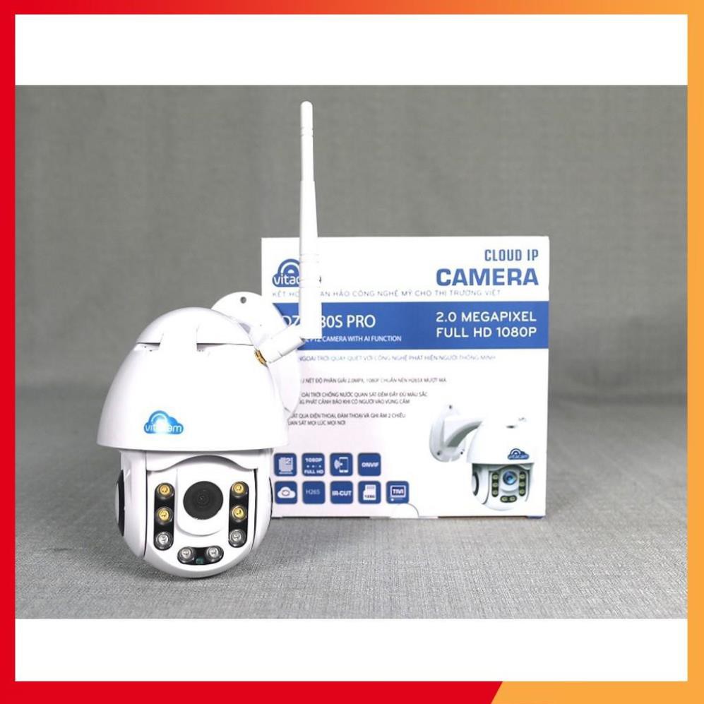 [HàngTốt] Camera ngoài trời vitacam dz1080 pro xoay 350 độ, đàm thoại 2 chiều, chống lóa,chống nước chuẩn ip 68