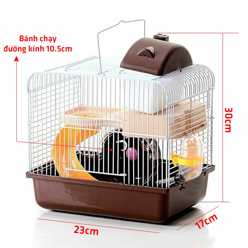 Lồng Chuột Nhà Chuồng Cho Chuột Hams Hamster Thú Cưng Tặng Kèm 4 Xẻng Xúc Phân Xúc Cát Vệ Sinh Legaxi