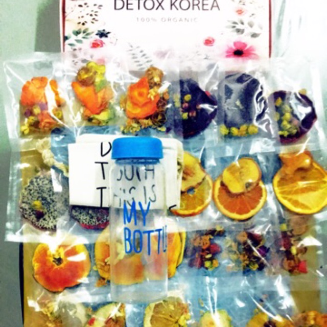 Conbo 10 set Detox (Full chai thuy tinh 500ml, 30 gói Detox, hộp dễ thương)