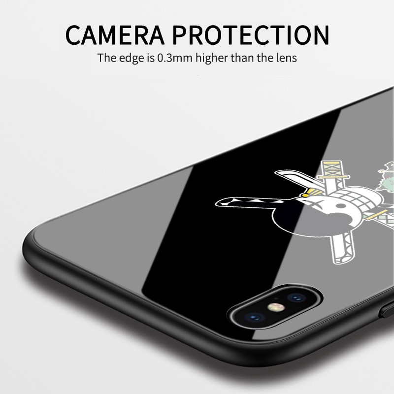 【Luminous Glass Casing】 Tecno Spark 6  Go 2020 Cho Ốp lưng điện thoại In Hình Anime One Piece Straw Hat Kid dạ quang