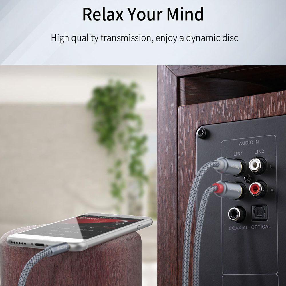 MYRONGVN Cáp Chuyển Đổi RCA Sang 2 RCA Jack 3.5mm Cho tv Box apple tv