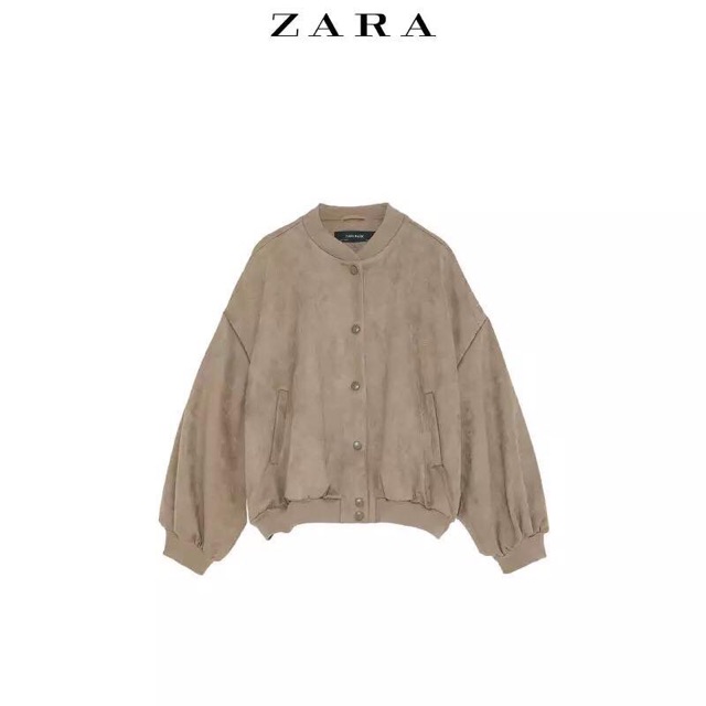 ÁO BOMBER GIẢ DA LỘN ZARA AUTHENTIC Zara