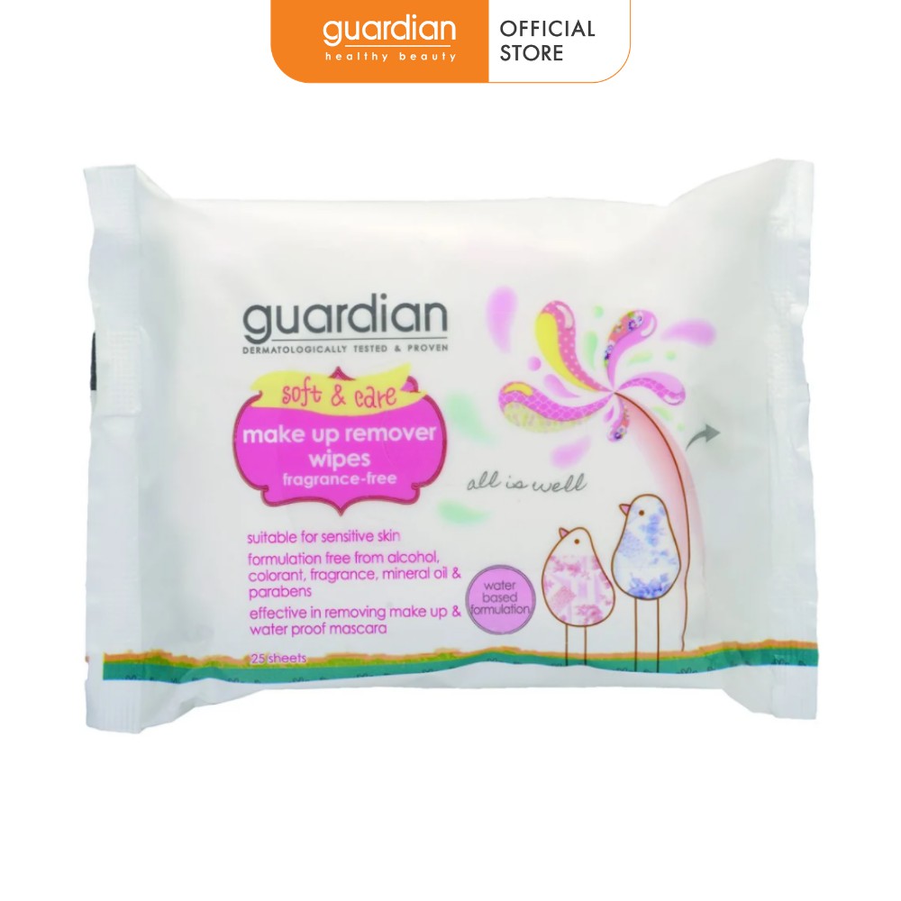 Khăn ướt tẩy trang Guardian Soft & Care không hương 25 miếng