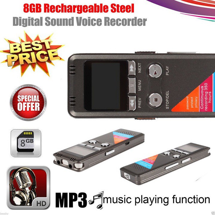 Máy Ghi Âm  A700 8GB - Máy Ghi Âm Chuyên Nghiệp - Digital Voice Recorder