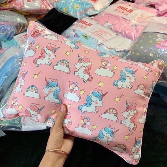 Gối Muji trẻ em hàng xuất dư ! Hút chân không