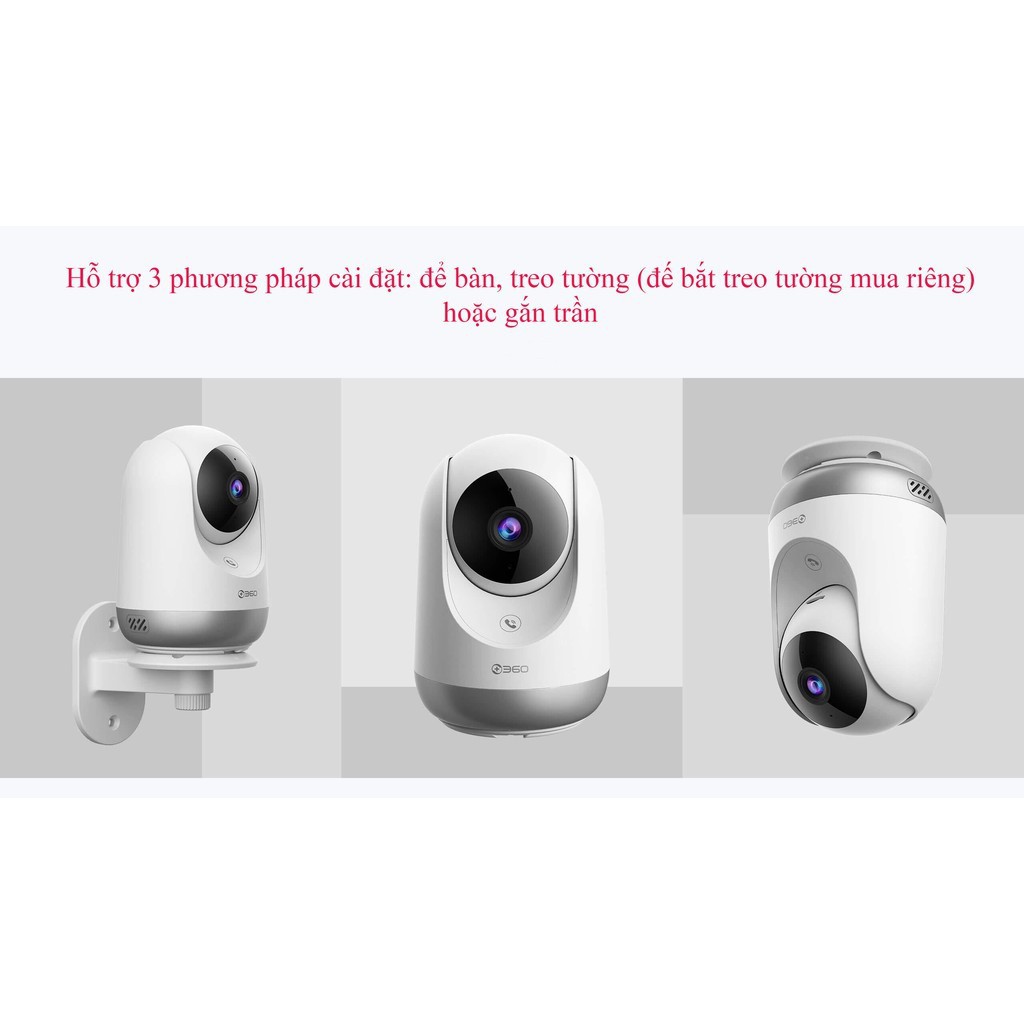 [Mã 151ELSALE hoàn 7% đơn 300K] CAMERA QIHOO 360 D806 FULLHD 1080P QUAY 360°