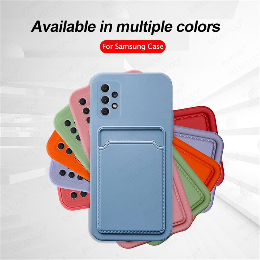 Ốp Điện Thoại Silicon Mềm Chống Sốc Có Ngăn Đựng Thẻ Cho Samsung Galaxy A135F A23 A13 A32 A52S A52 4G 5G