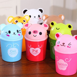 Thùng rác nhựa mini để bàn làm việc văn phòng bàn học hình thú nhiều màu lựa dễ thương trang trí youngcityshop 30.000