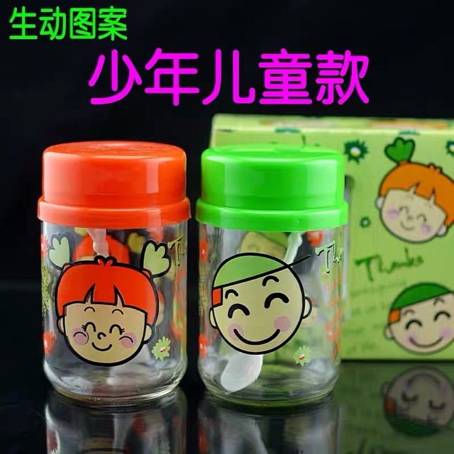 Bộ đôi gia vị thủy tinh. Hũ, lọ gia vị thủy tinh nắp nhựa nhiều màu sắc có thìa đi kèm