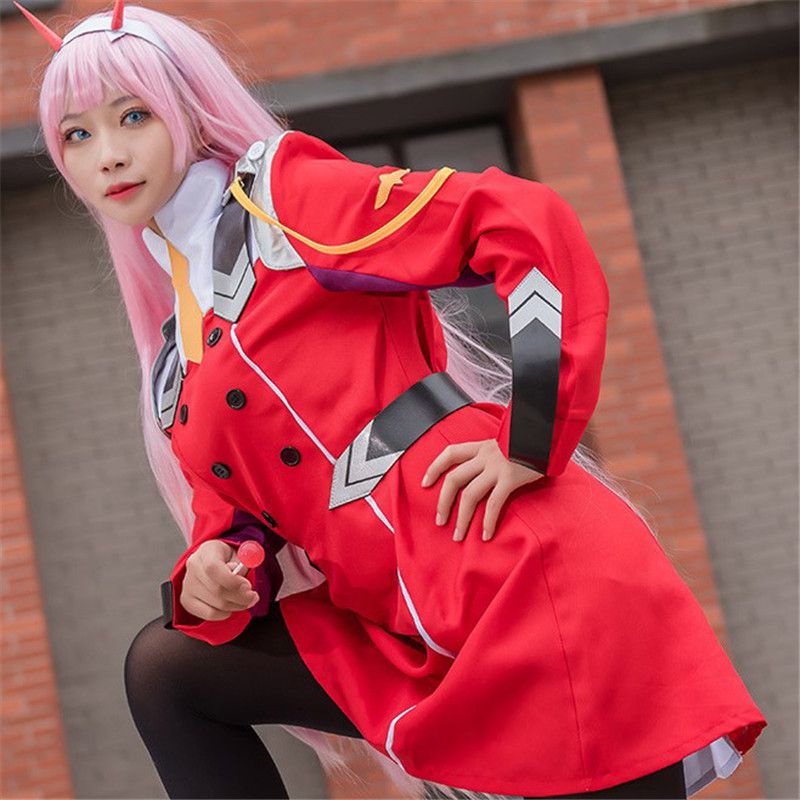 Áo Cosplay Zero Two Darling in the FranXX, unisex, trang phục lý tưởng cho Halloween