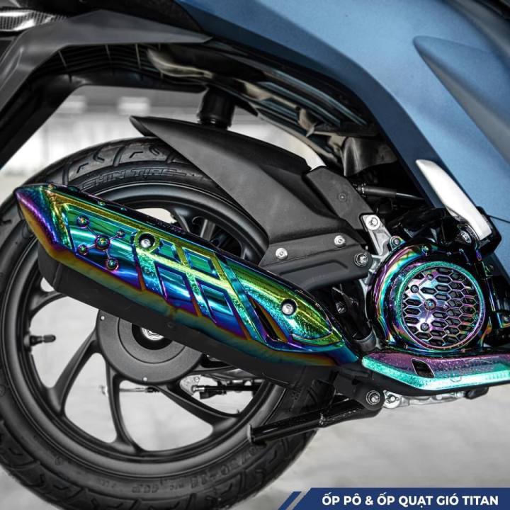 Đồ trang trí xe máy Vision 7 màu xi nano không phai màu