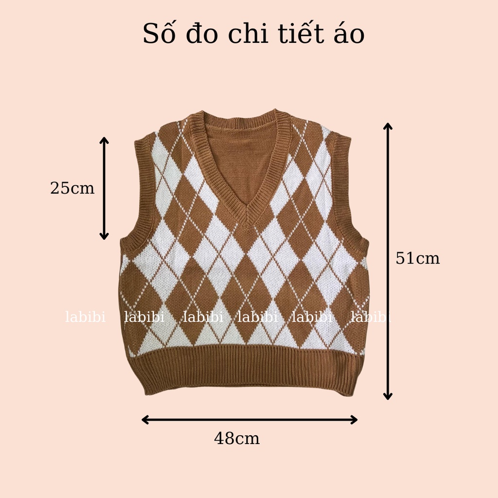 Áo Gile Kim Cương Vintage 3 Màu Đen Đỏ Nâu Chất Len Dày Mịn, Labibi | WebRaoVat - webraovat.net.vn