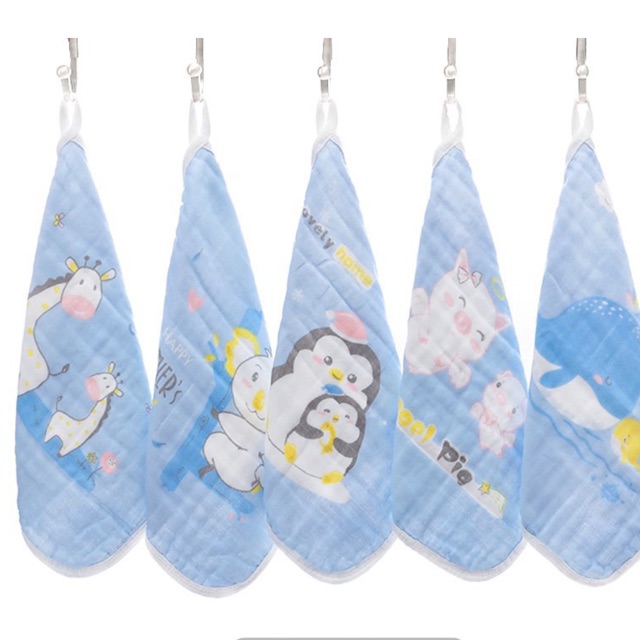 Set 5 KHĂN XÔ SỮA 100% SỢI COTTON SIÊU MỀM 6 LỚP CHO BÉ, CÓ ẢNH THẬT, HÀNG XUẤT NHẬT