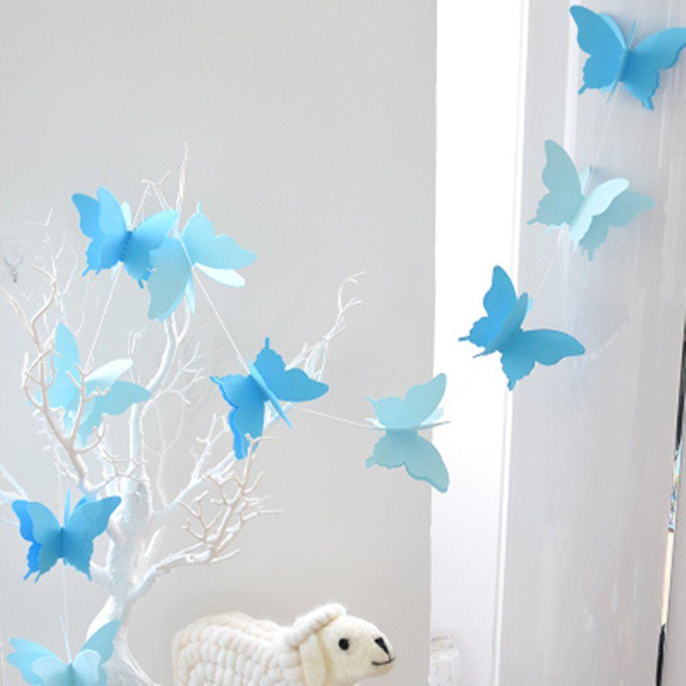 Dây Treo Trang Trí Tiệc Hình Bướm 3D