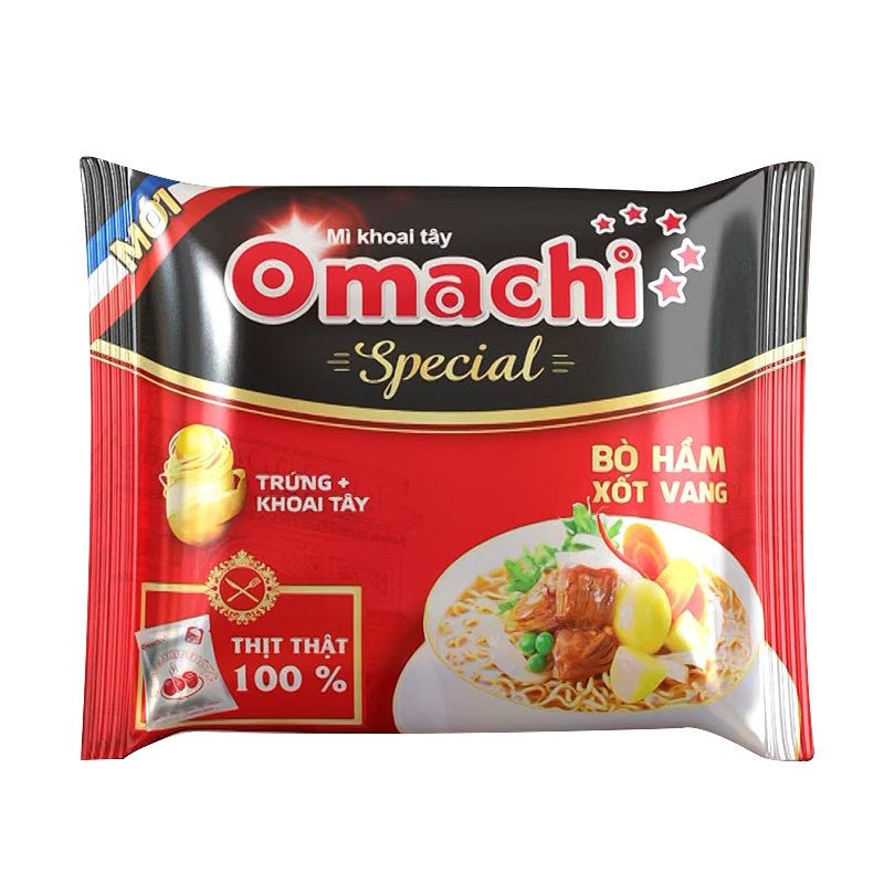 Mì Omachi Special Bò hầm xốt vang gói 92g (có gói thịt thật) | BigBuy360 - bigbuy360.vn