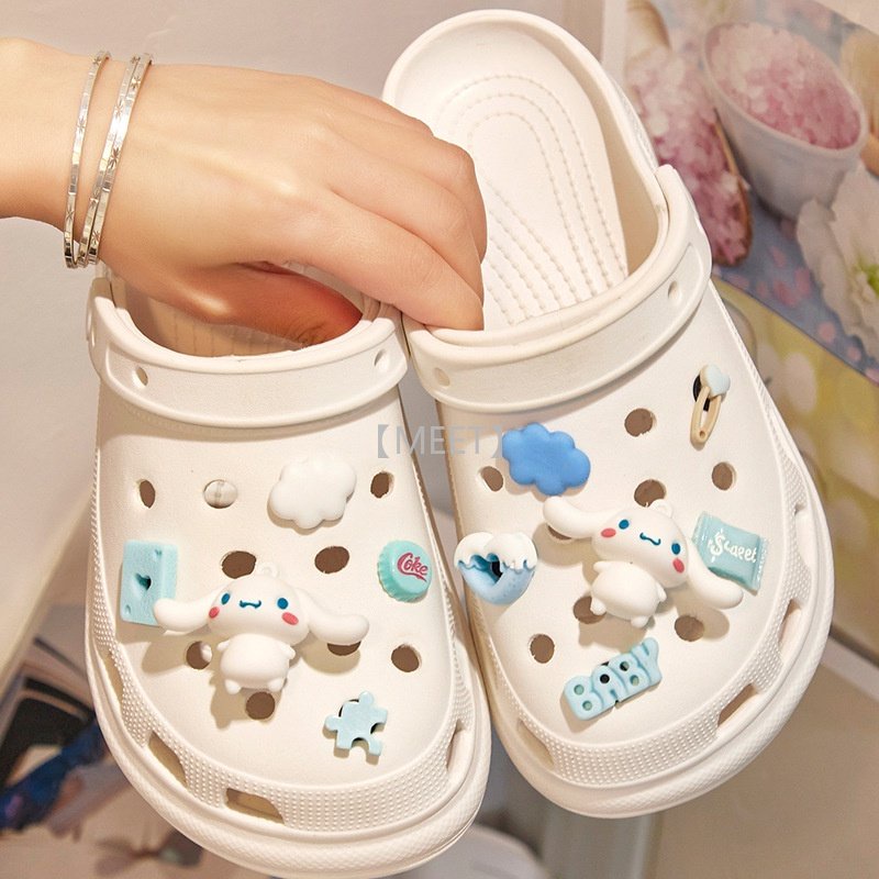 [MEET] Phụ Kiện Khóa Cài Giày Crocs DIY Hình Hoạt Hình Hoa Trang Trí Giày Dép Crocs Jig Ear Dog