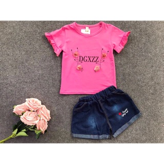 Bộ qc áo cotton quần jean