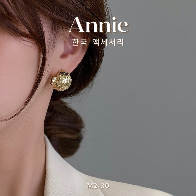 Bông tai chuôi bạc 925 mẫu to cá tính hiện đại ANNIE M2-30