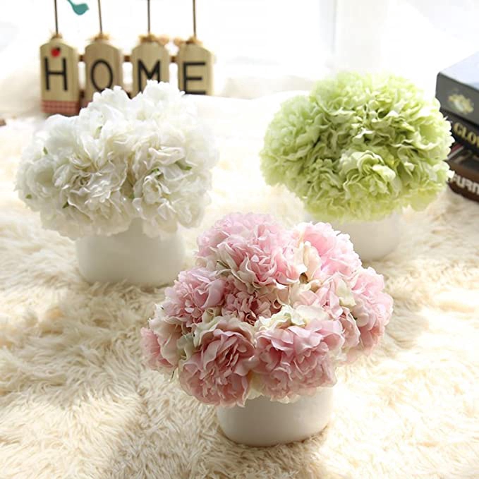 Bó hoa mẫu đơn giả 5 bông dành cho trang trí tiệc