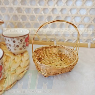 Giỏ mây tre, lãng hoa nhí kích thước 12x15h18