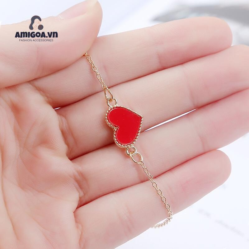 Vòng Đeo Tay Họa Tiết Cỏ Bốn Lá/Trái Tim/Lá