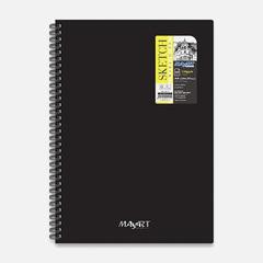 Sổ sketch chì bìa cứng gáy lò xo MayArt Creativity Sketch Wire-O Hard Cover - 110gsm - A5+ - 60 tờ (sheets)