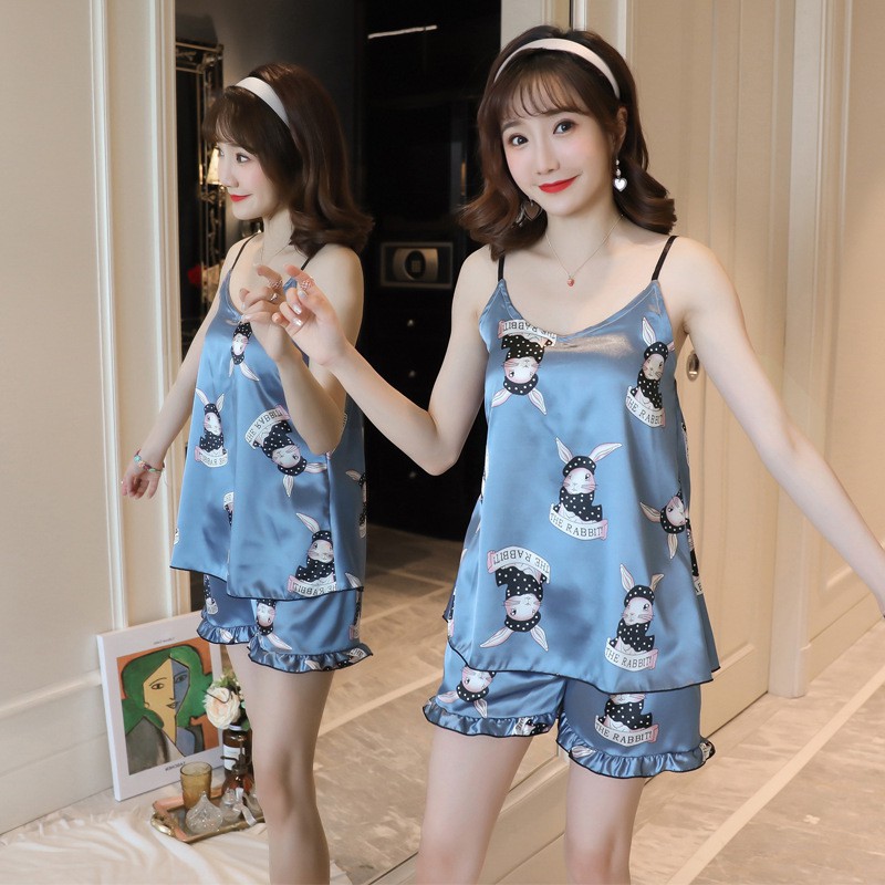 Bộ ngủ 2 dây lụa nhiều mẫu siêu cute (ẢNH THẬT) | BigBuy360 - bigbuy360.vn