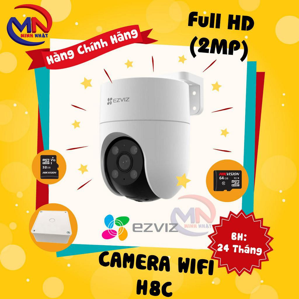 Camera EZVIZ H8C 1080p, WI-FI, Quay Ngoài Trời 360 Độ, Đàm Thoại, Có Màu Ban Đêm