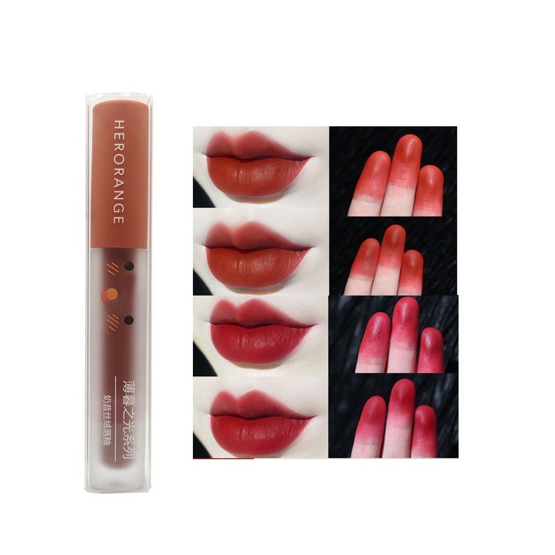 [Hàng mới về] Son Kem Lì Herorange Mướt Mịn Nhiều Màu Sắc Tùy Chọn Trẻ Trung