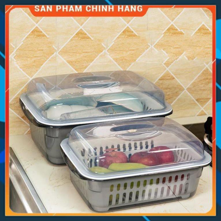 CHÍNH HÃNG -  Tủ đựng chén bát bằng nhựa có nắp đậy cao cấp,Hộp đựng bát đũa 2278