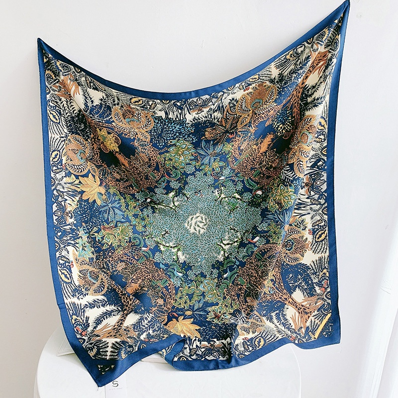 Khăn Choàng Cổ Vuông 90 * 90cm In Họa Tiết Thời Trang WJ1006-107