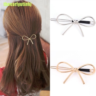 Kẹp tóc kim loại hình nơ vintage cho nữ