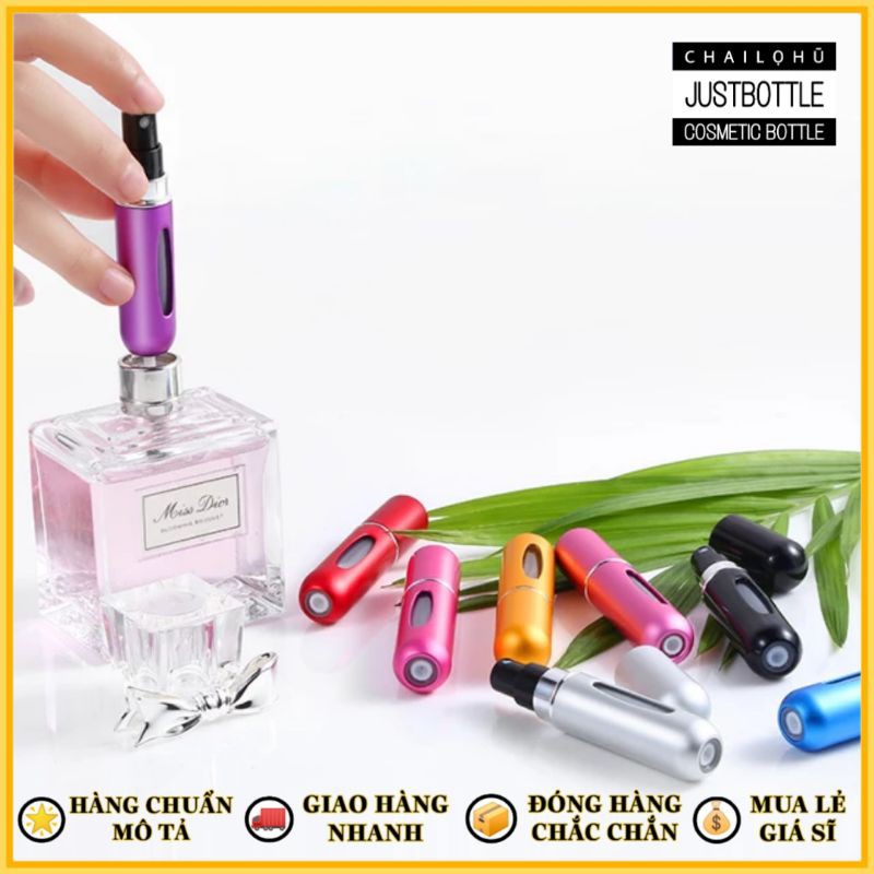 LỌ CHIẾT NƯỚC HOA tự động 5ml 12ml 🍀 VỎ CHAI CHIẾT NƯỚC HOA mini bỏ túi 2 lớp dạng xịt cao cấp