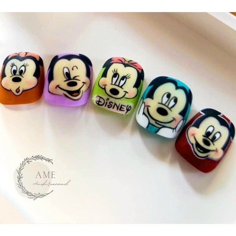 Móng tập vẽ phom vuông , móng hoạt hình ☄️FREESHIP☄️