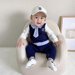 Set body công tử cho bé trai, set body gile cavat cho bé trai